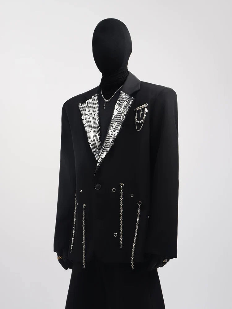 【26s Mar.】Sequin Tweed Chain Blazer