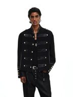 【26s May】Napoleonic Stand Collar Metal Button Lightweight Shirt Jacket