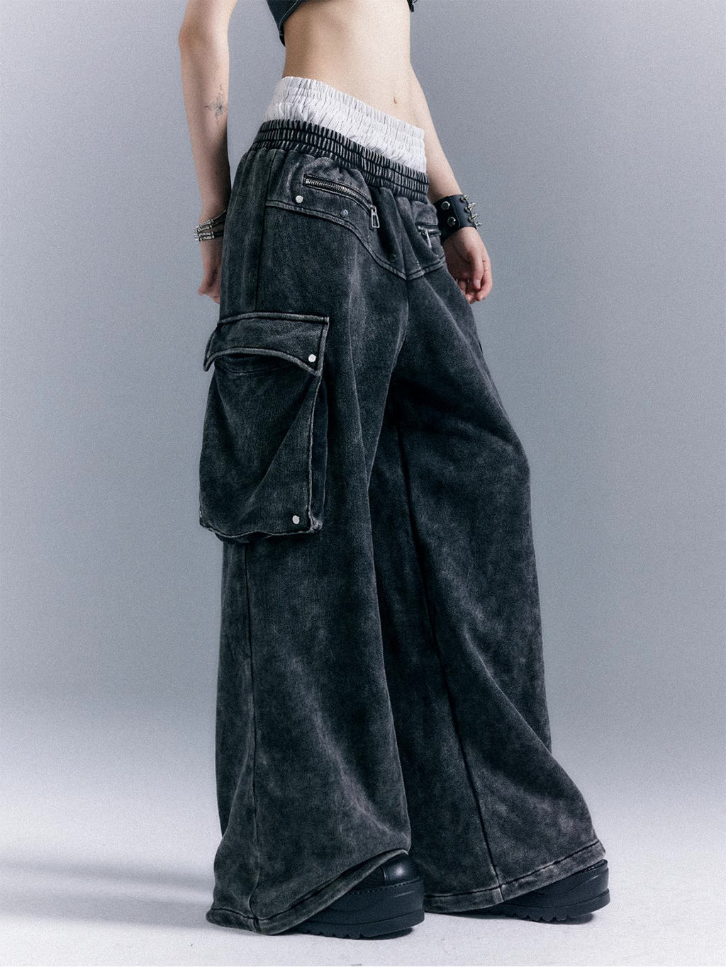Double waist sweatpants