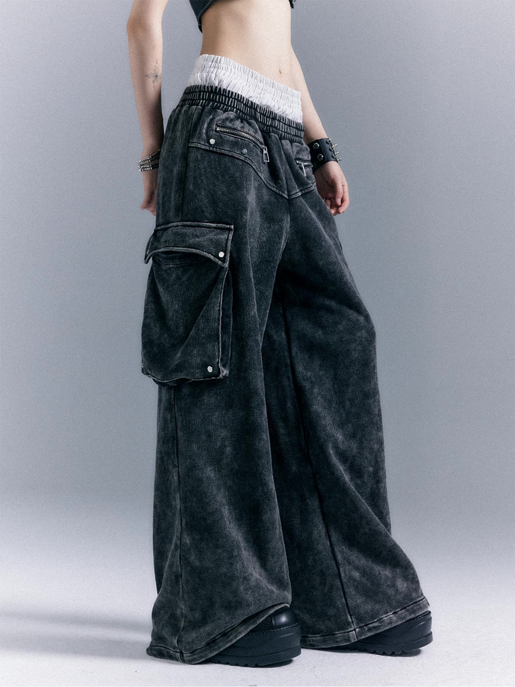 Double waist sweatpants