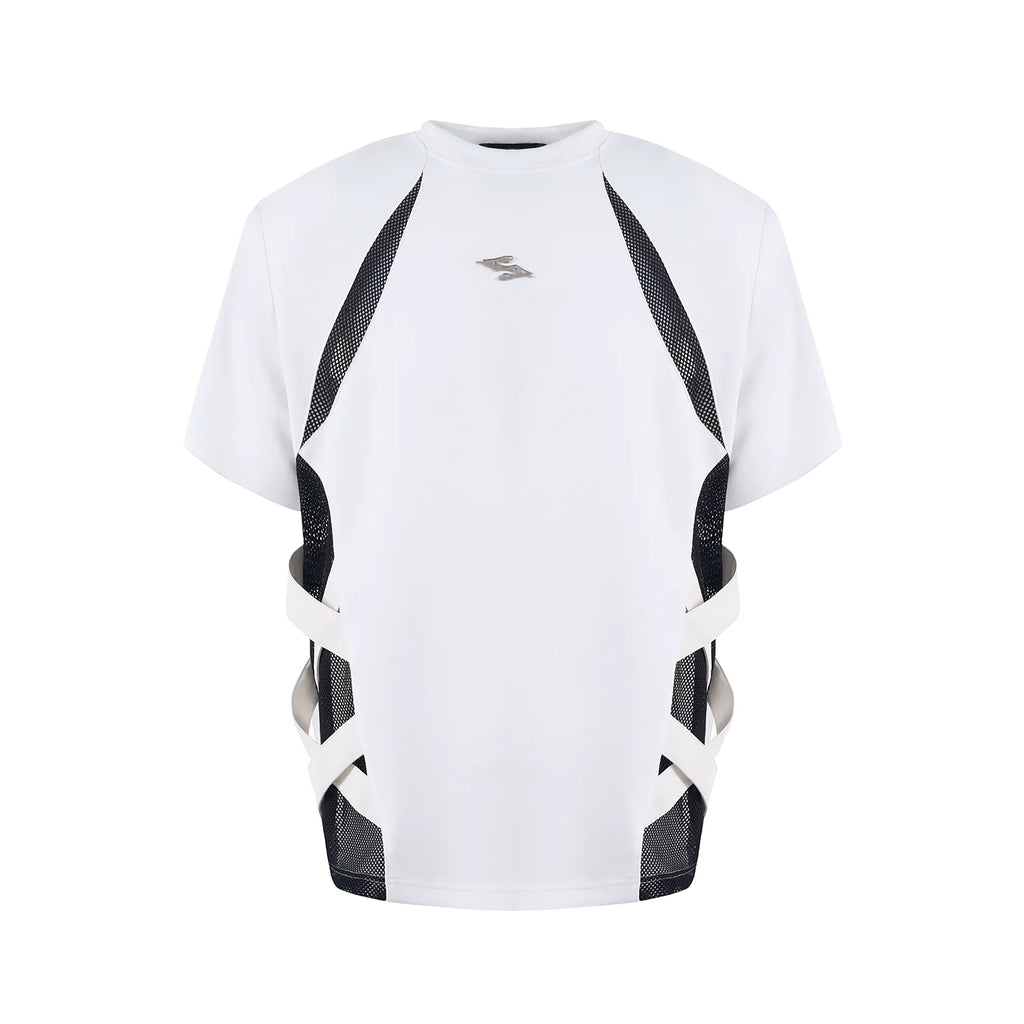 【25s Jun.】Deconstructed Mesh Panel T-shirt