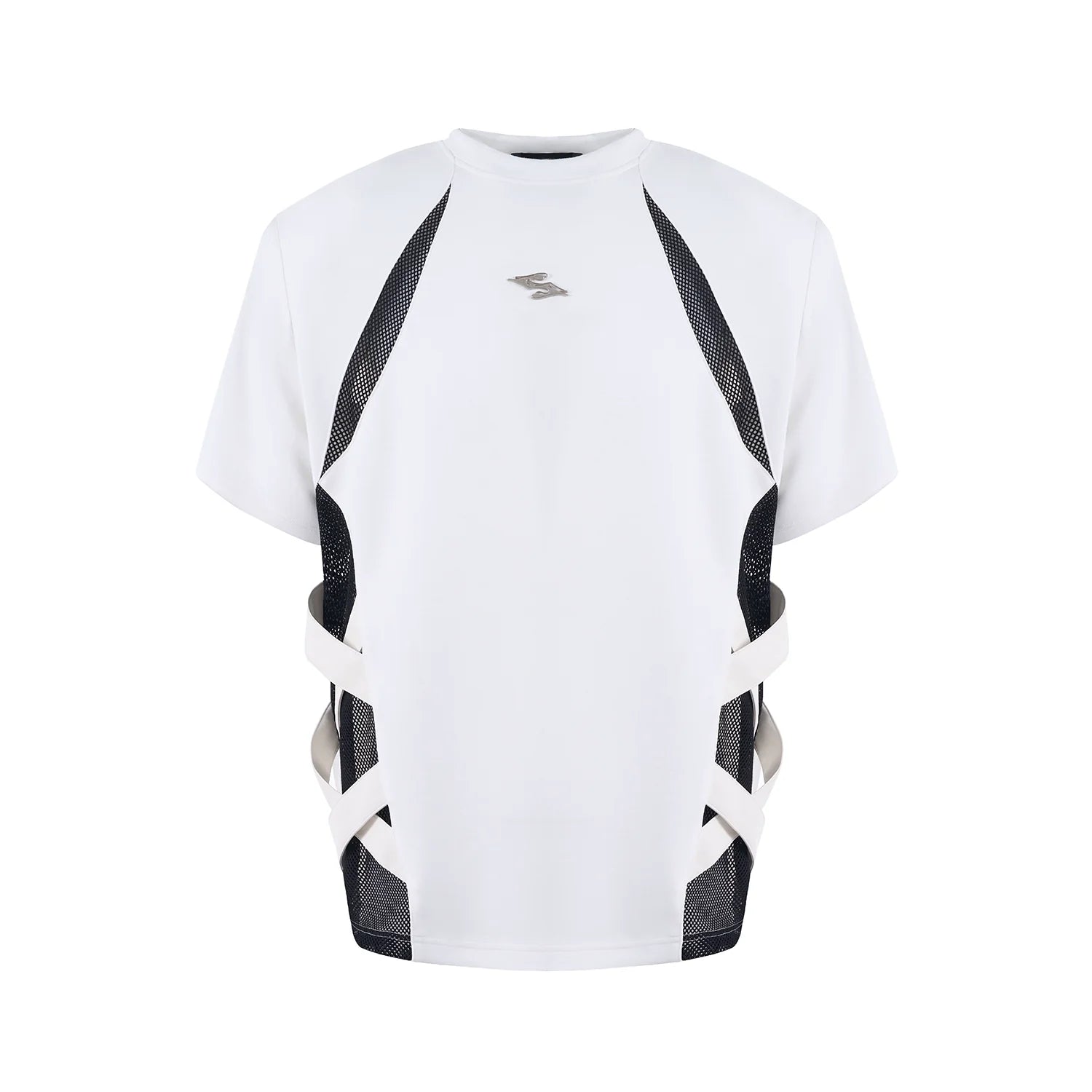 【25s Jun.】Deconstructed Mesh Panel T-shirt