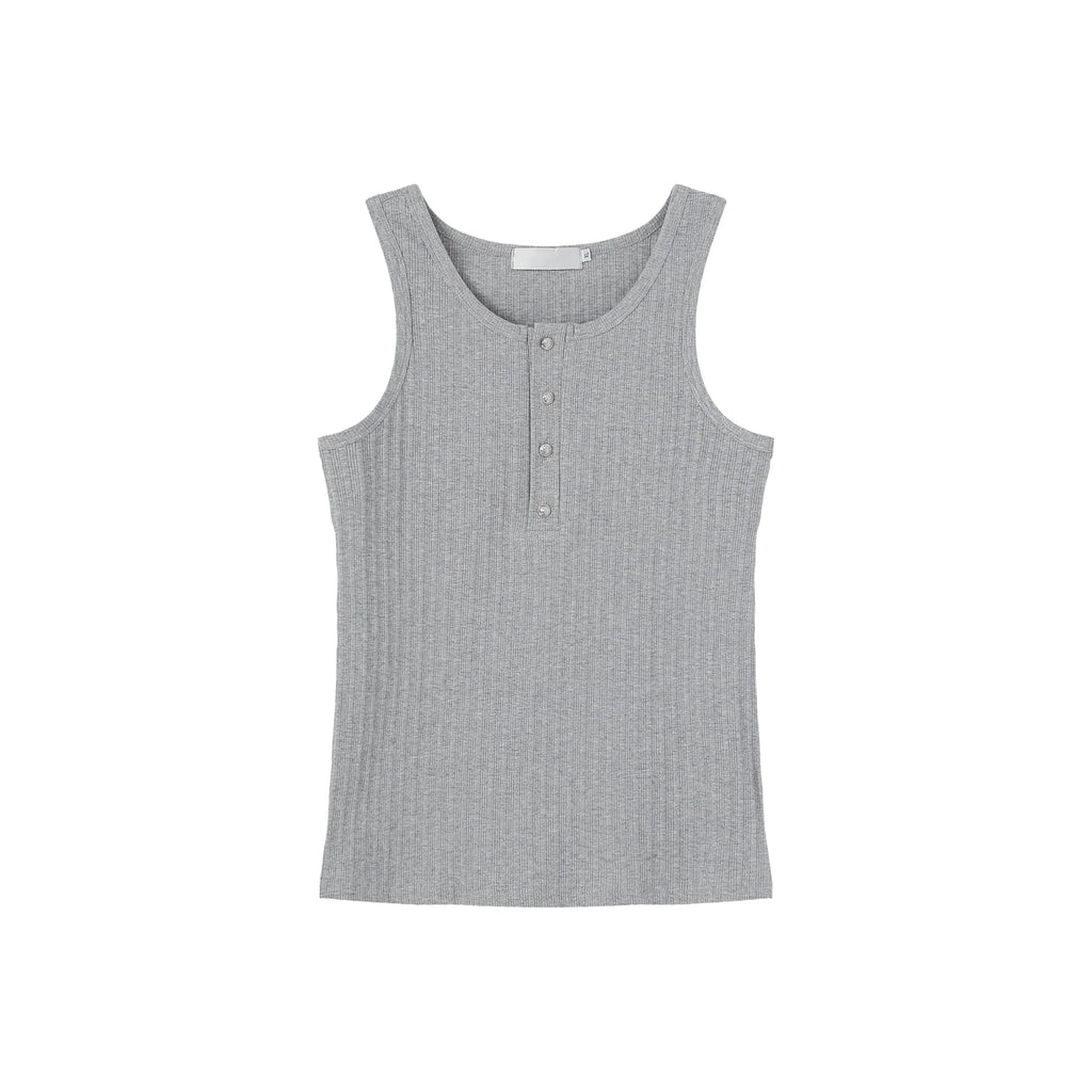 【25s Aug.】Minimalist Solid Color Crew Neck Tank Top