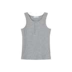 【25s Aug.】Minimalist Solid Color Crew Neck Tank Top
