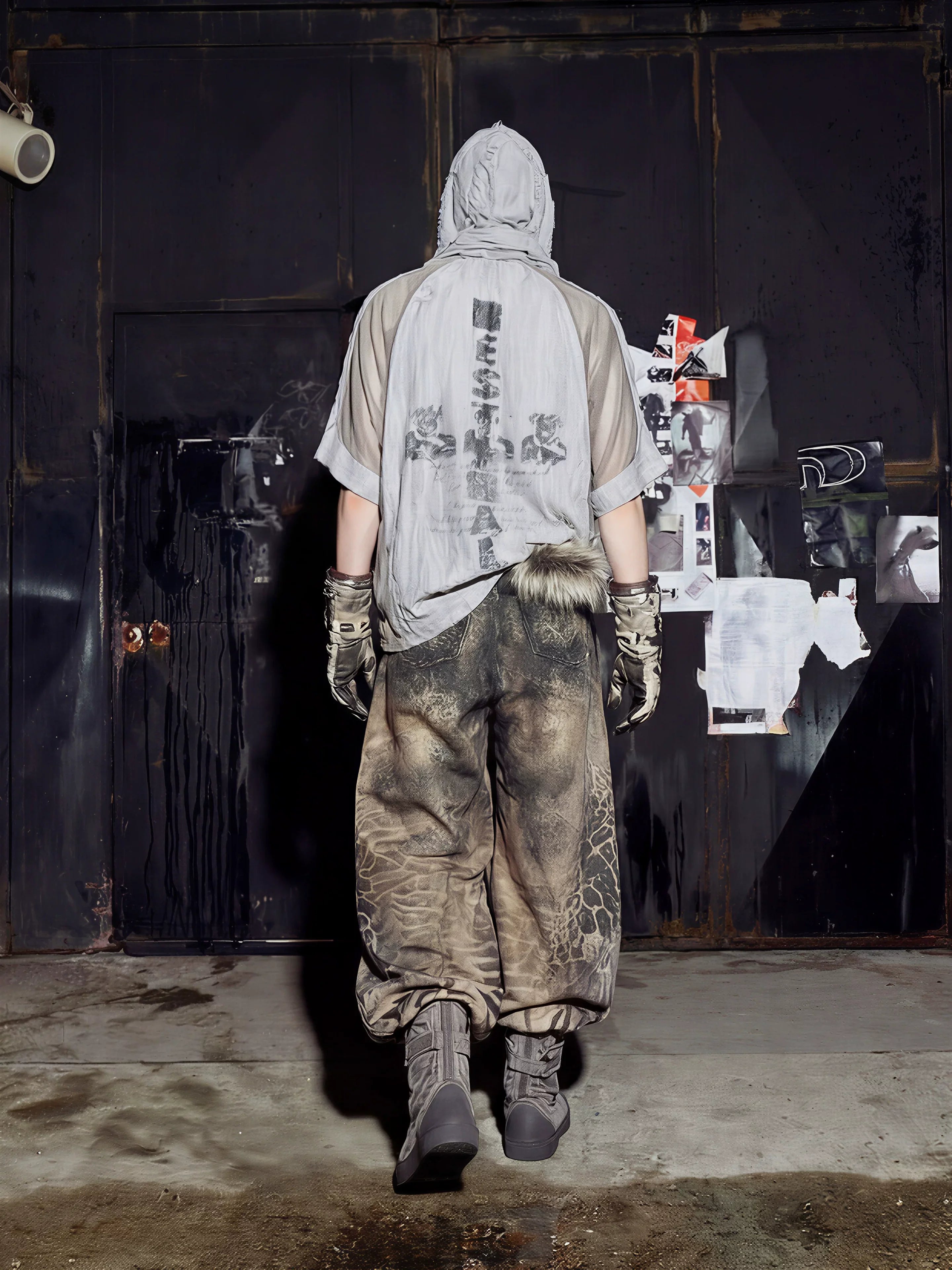 Deconstructed Patchwork Distressed Jersey Tee