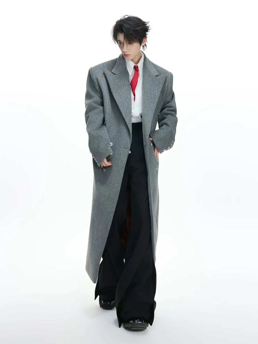【26s Feb.】Structured Double-Breasted Wool Long Coat
