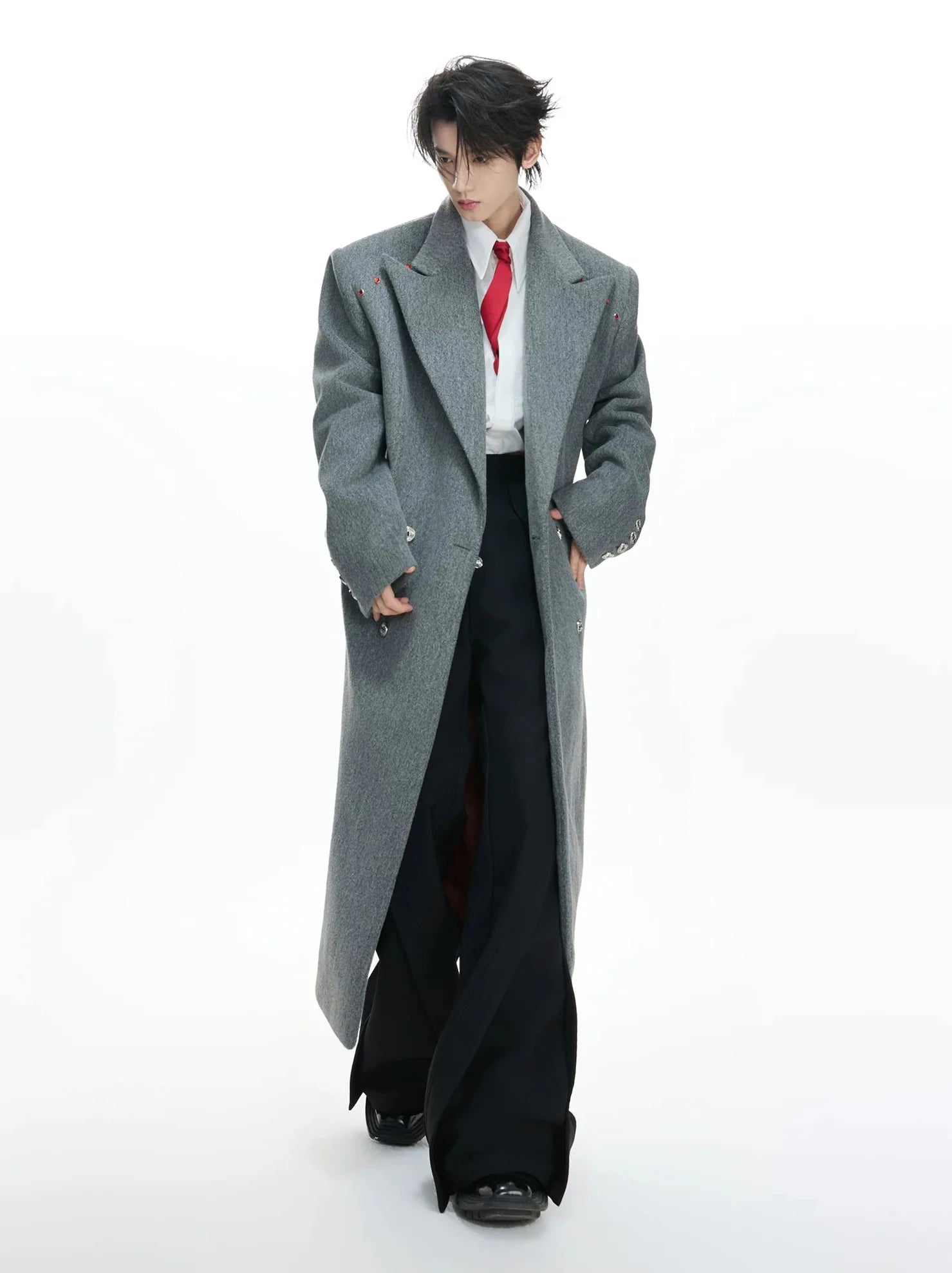 【26s Feb.】Structured Double-Breasted Wool Long Coat