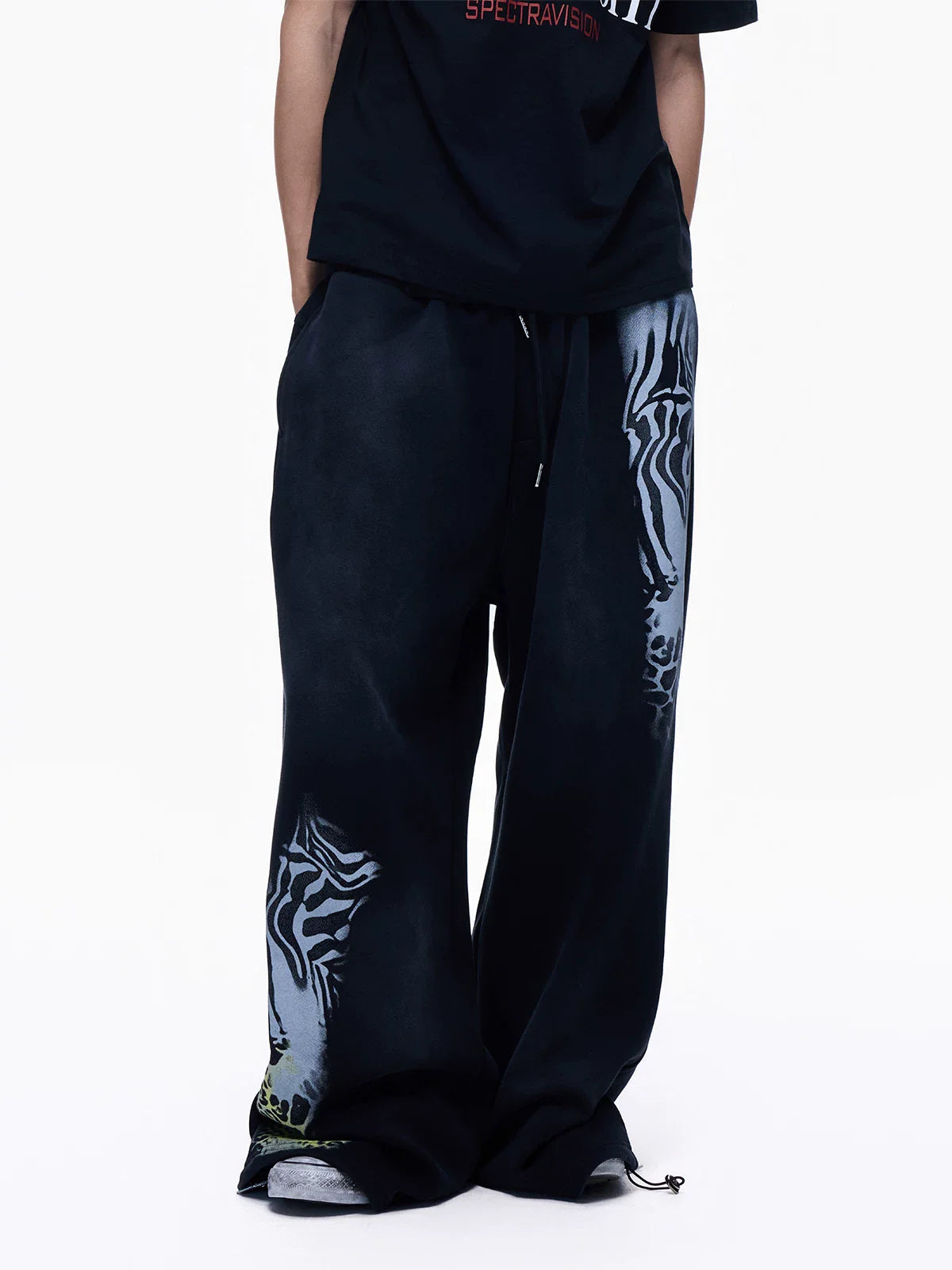 Double Waist Leopard Panel Sweatpants