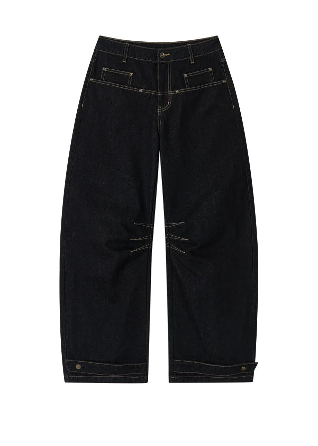 Vintage Raw Indigo Extra-Wide Jeans