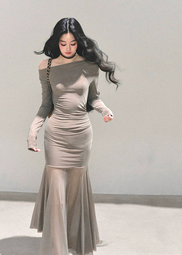 Sculpted Silhouette Maxi Dress