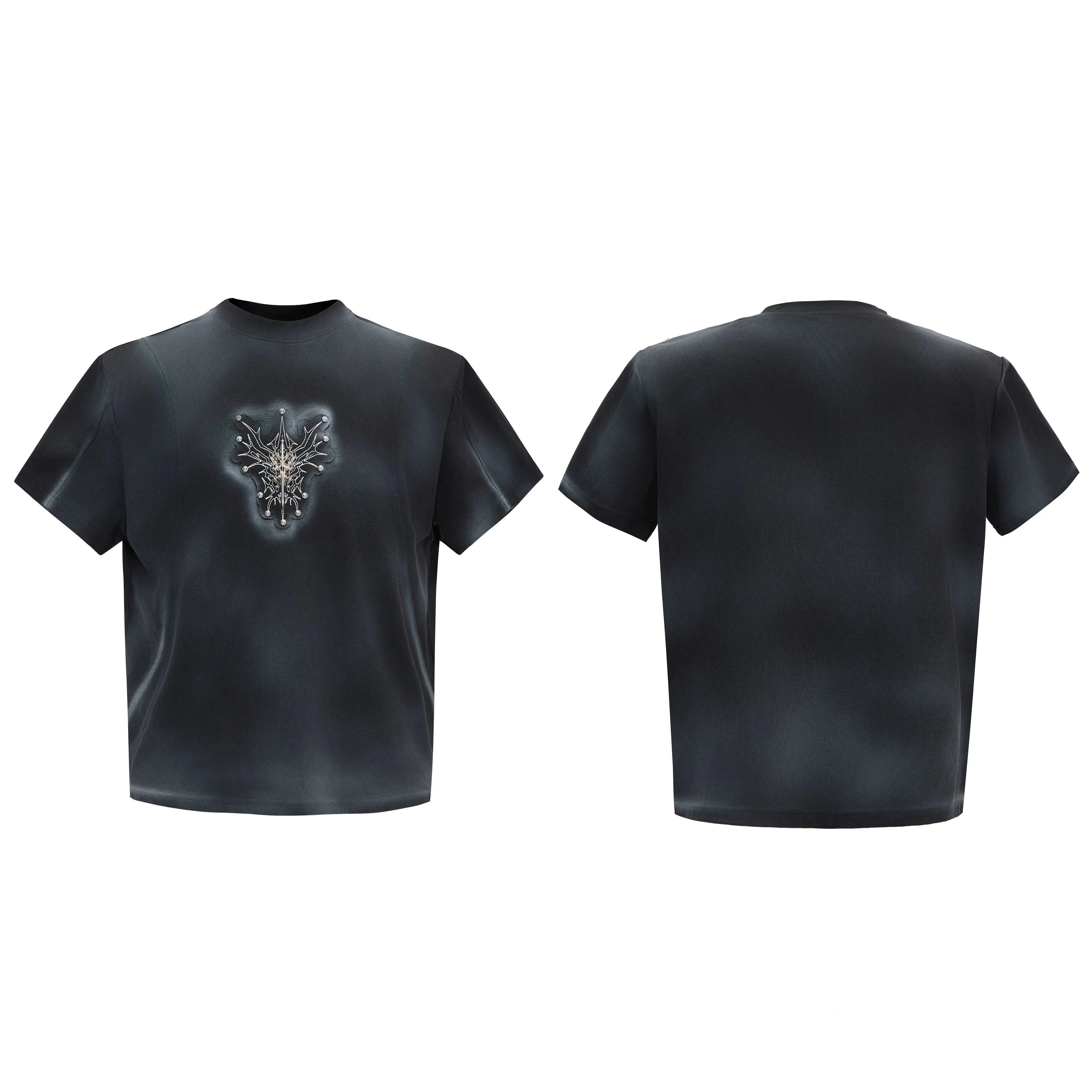 Hand-Painted Gradient Shoulder Tee