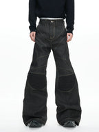 【26s Jan.】Hand-Stitched 14.5oz Raw Denim Knee-Panel Jeans