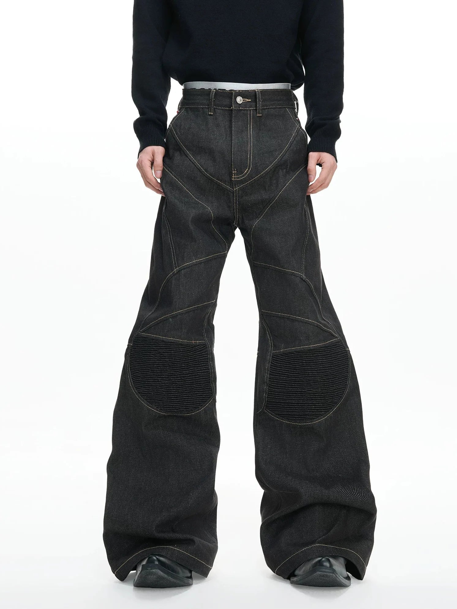 【26s Jan.】Hand-Stitched 14.5oz Raw Denim Knee-Panel Jeans