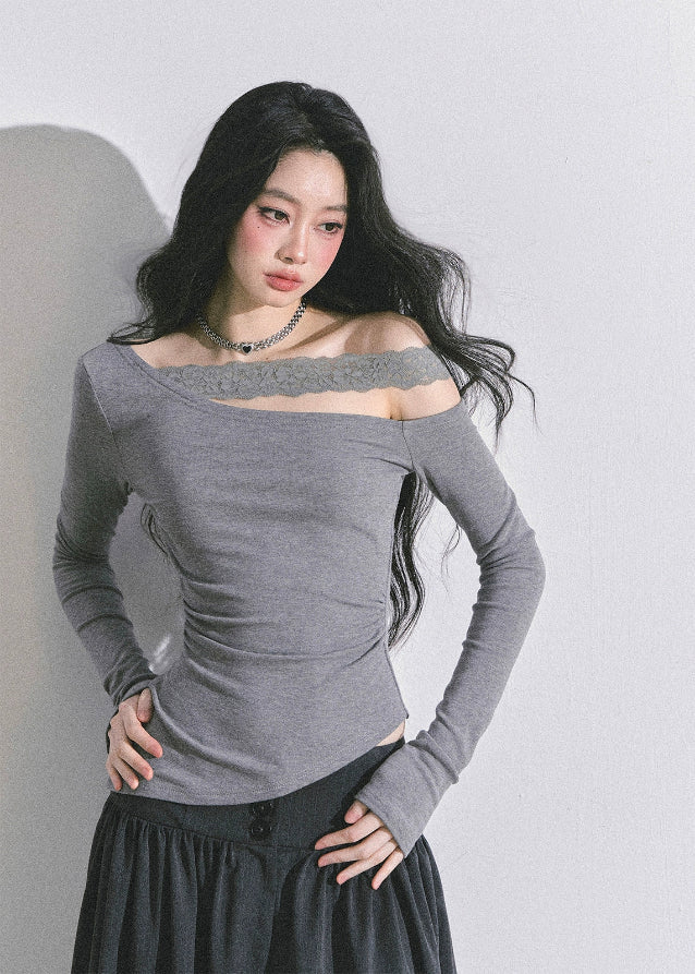 Parisien Asymmetry Lace Blouse