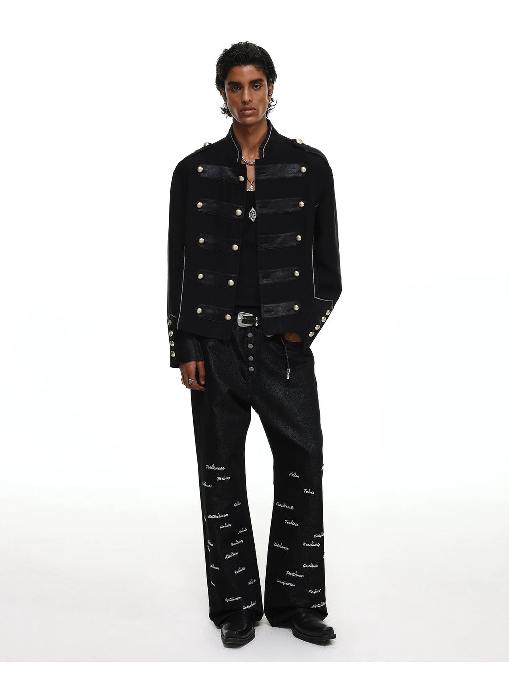 【26s May】Napoleonic Stand Collar Metal Button Lightweight Shirt Jacket