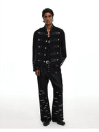 【26s May】Napoleonic Stand Collar Metal Button Lightweight Shirt Jacket