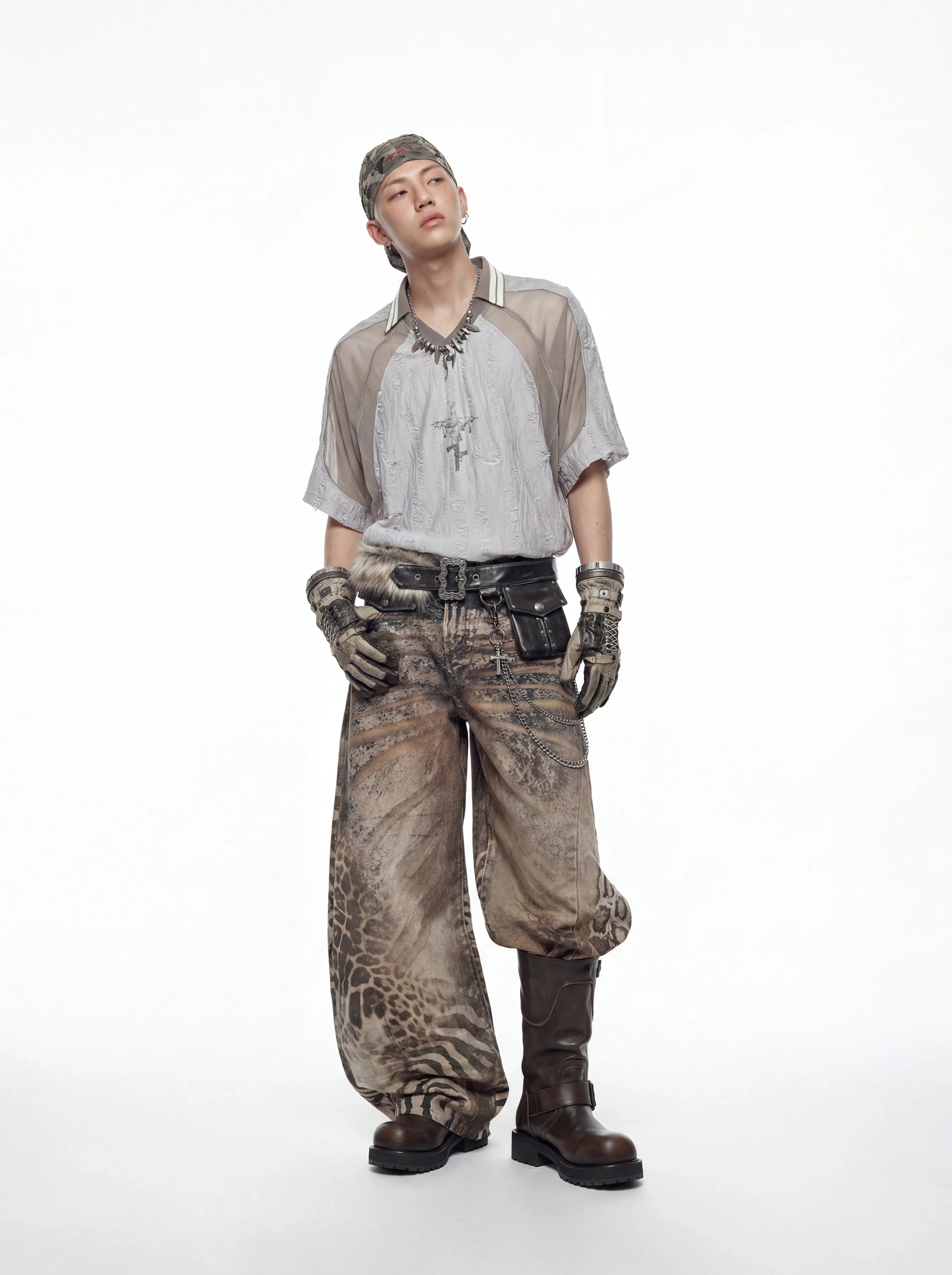 Deconstructed Patchwork Distressed Jersey Tee