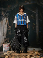 Blue Black Stripe Jersey Tee