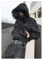 Shibuya MA-1 Fur Collar Bomber Jacket