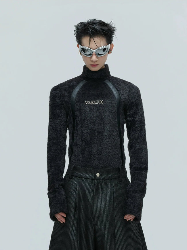 【25s Nov.】Deconstructed Faux Mink Turtleneck Bottoming Shirt Main Image