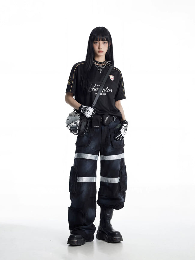 Black Minimal Jersey Tee Main Image