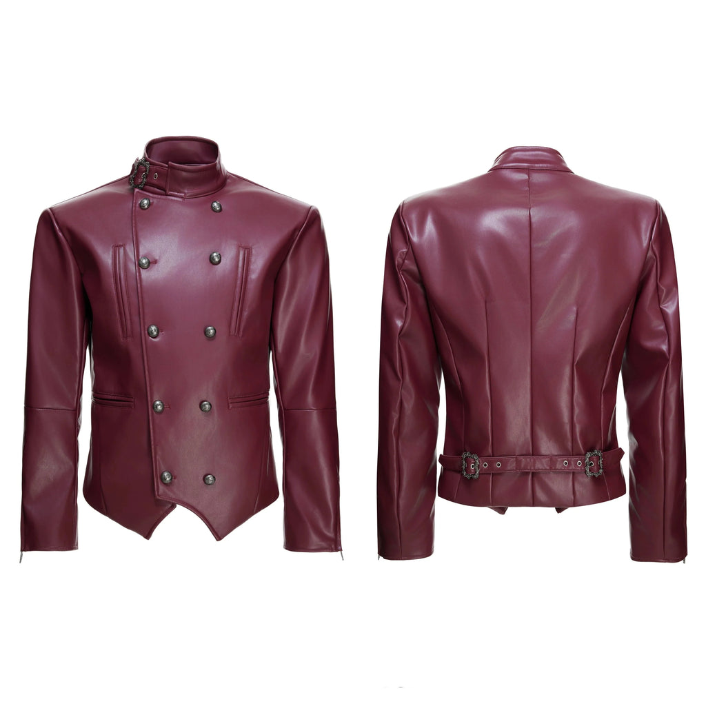 【26s Mar.】Napoleon Double-Breasted Leather Jacket
