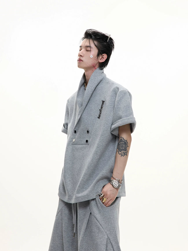 【25s Jun.】V-neck Padded Sportswear Set with Elegant Pleats Hover Image