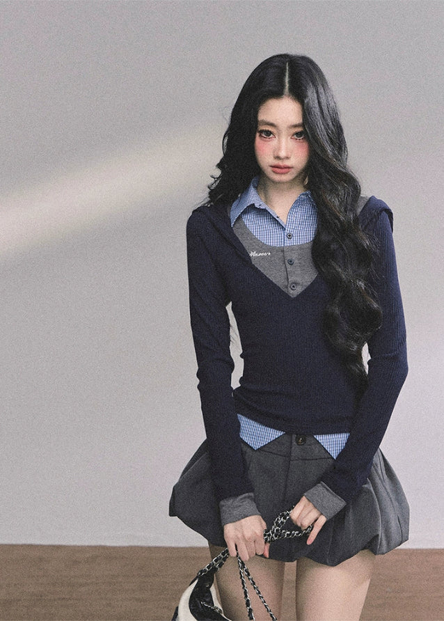 Académie Élégante Slim Knit Polo Hover Image