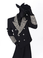 【26s May.】Leopard Collar Structured Oversized Blazer