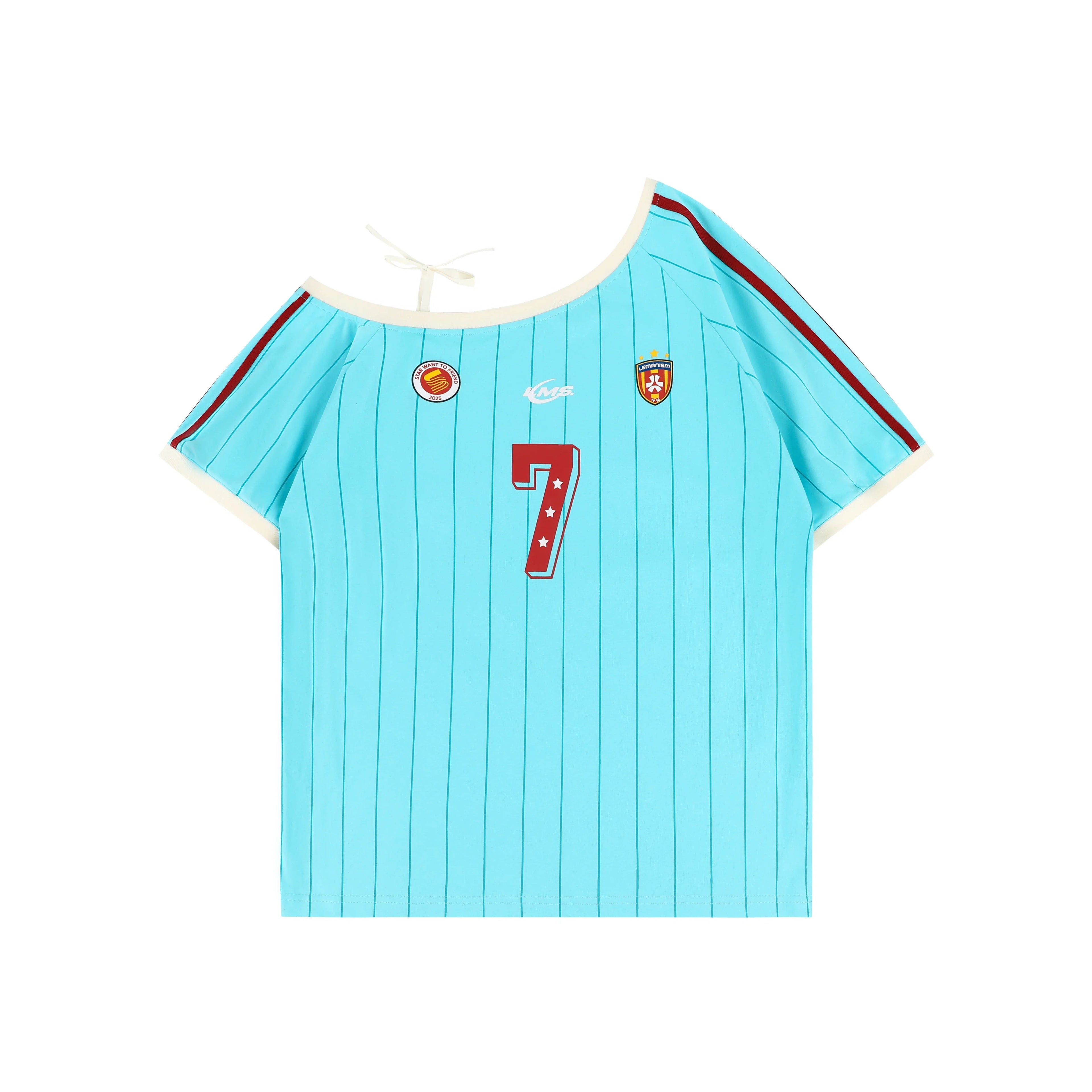 Contrast V-Neck Sports Jersey Tee