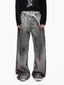 Blood Wash Distressed Flared Denim Jeans
