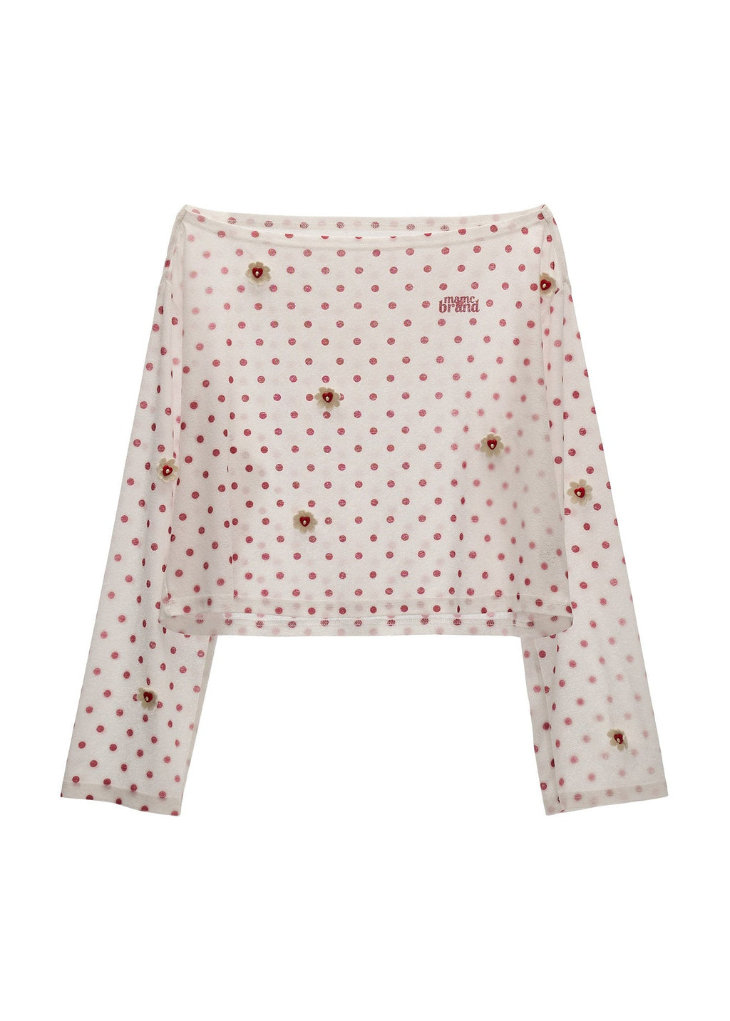 Polka Bloom Sheer Blouse