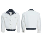 26s Feb.】Striped Faux-Layer Short Jacket