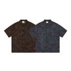 Distressed Tie-Dye Texture Short Sleeve Shirt