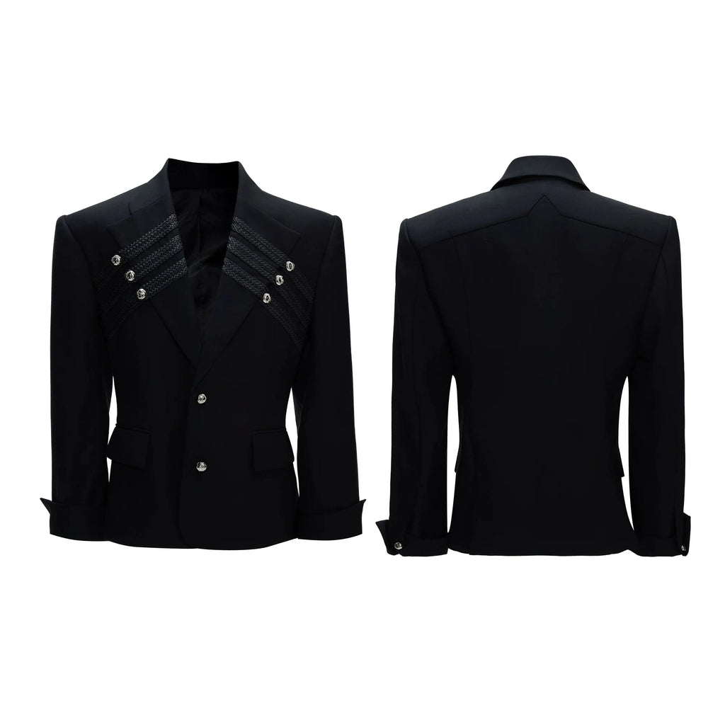 【26s Apr.】Silver Detail Double-Breasted Tailored Suit Set