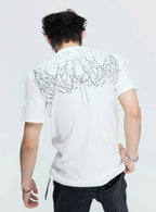 Gothic Flame Studded Slim Tee