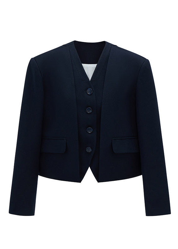 Midnight Veil Patchwork Blazer