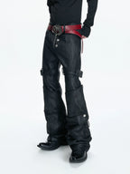 【26s Mar.】Waxed Buttoned Straight Denim Pants