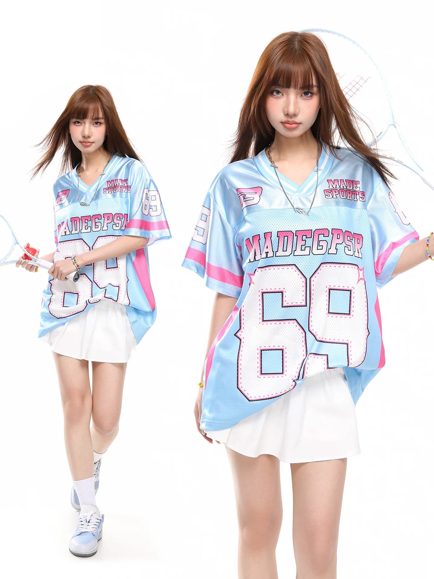 69 Number Mesh Jersey Tee