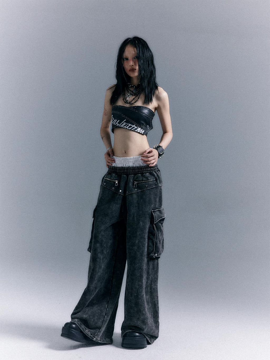 Double waist sweatpants