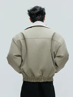 【25s Nov.】Washed Striped Thickened Cotton Coat