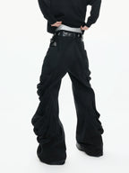 【26s Jan.】Deconstructed Vintage Curved Straight Denim Pants