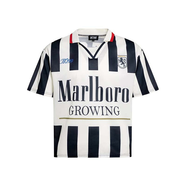 Vintage Letter Stripe Polo Jersey Hover Image