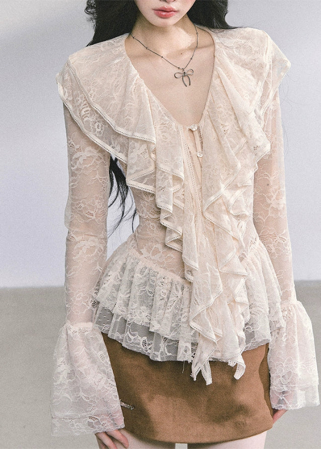 Belle Époque Sheer Lace Blouse
