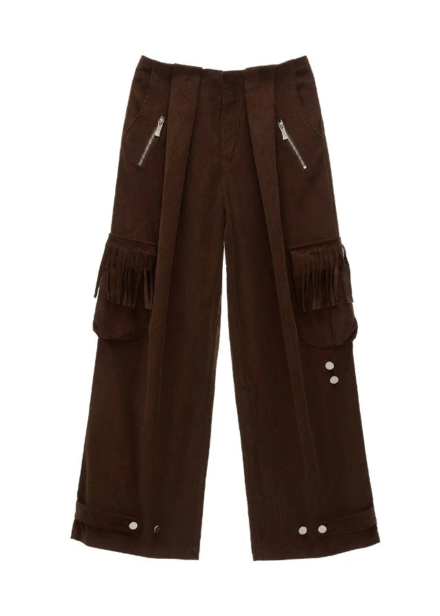 Fringed Cord Pants