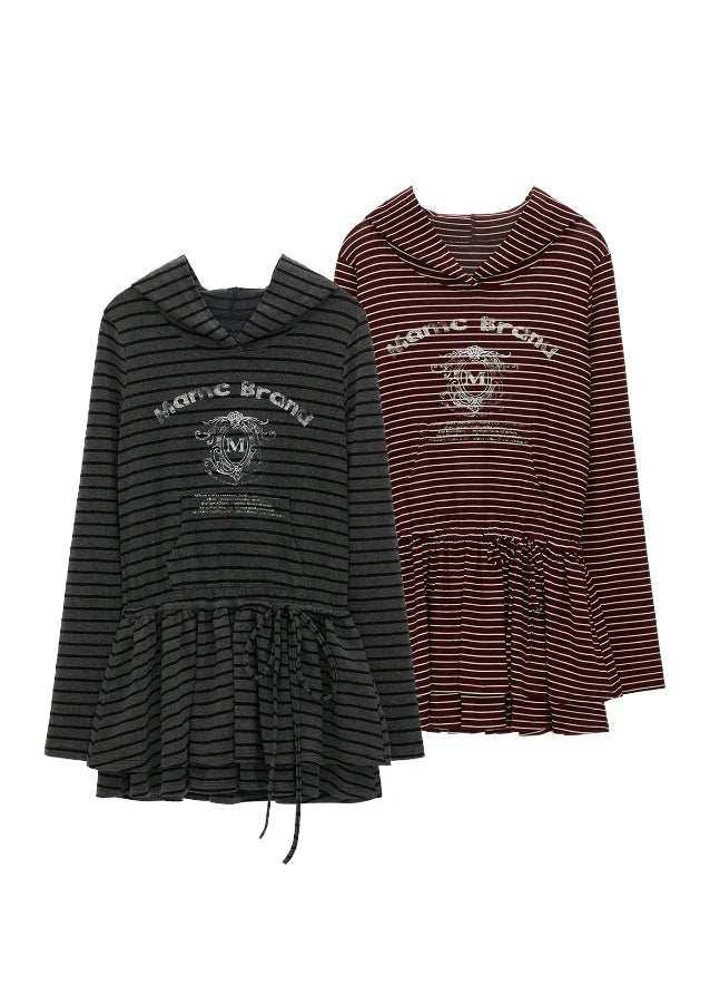 Striped Hoodie Dress