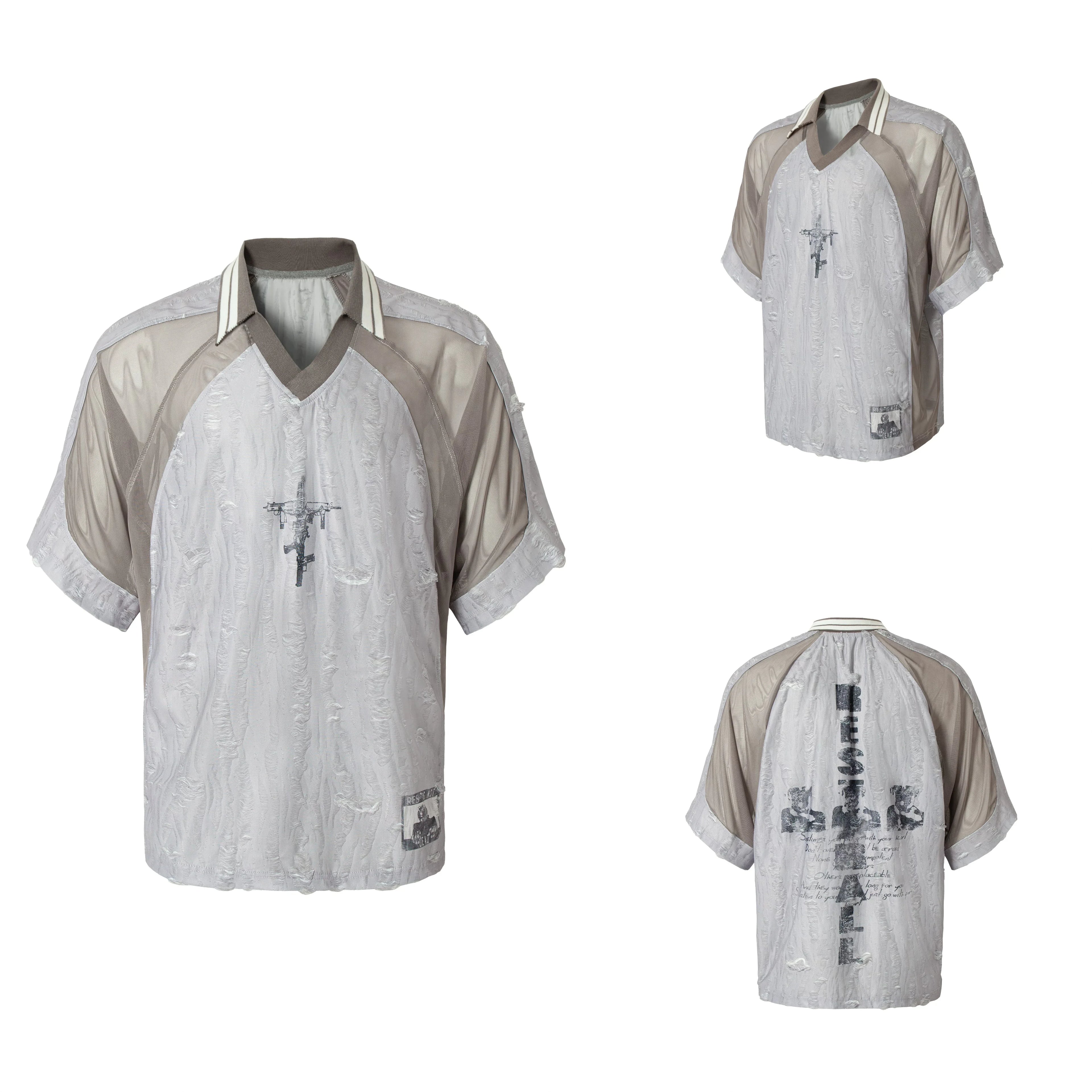 Deconstructed Patchwork Distressed Jersey Tee