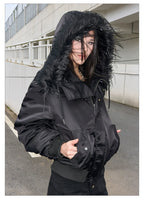 Shibuya MA-1 Fur Collar Bomber Jacket