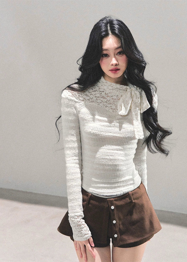 Parisian Lace Bow Top