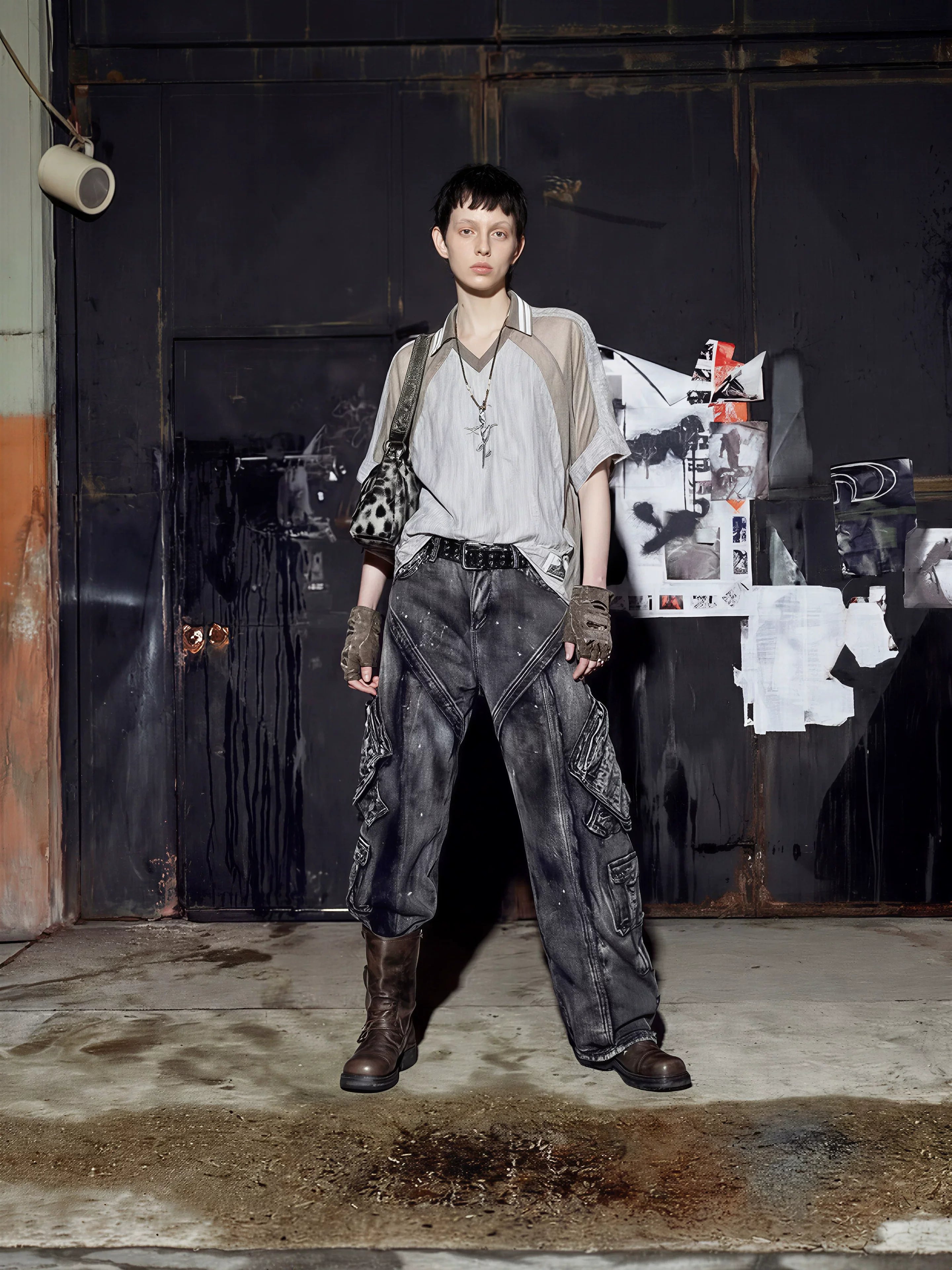 Deconstructed Patchwork Distressed Jersey Tee